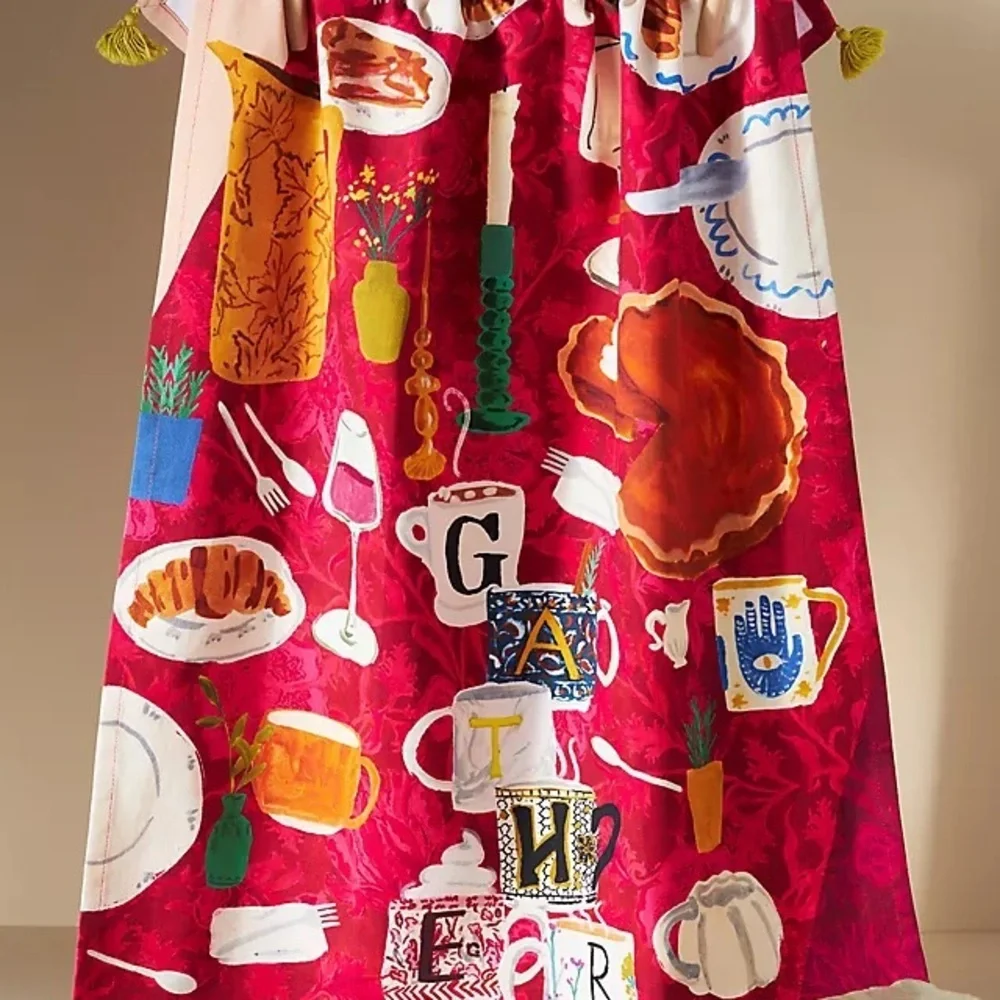 Anthropologie Gather New With Tags Kitchen Towel Multicolor Artistic